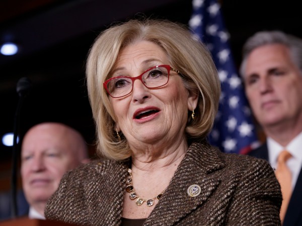 House Budget Committee Chairman Diane Black, R-Tenn., flanked by Majority Leader Kevin McCarthy, R-Calif., right, and House Ways and Means Committee Chairman Kevin Brady, R-Texas, left, speaks with reporters about progress on the GOP effort to repeal and replace the Affordable Care Act, popularly known as “Obamacare,” on Capitol Hill in Washington, Friday, March 10, 2017. After grueling all-night sessions, the Energy and Commerce and Ways and Means committees both approved their portions of the bill along party-line votes. The bill goes to the House Budget Committee next week.  (AP Photo/J. Scott Applewhite)