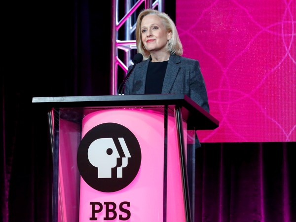 President and CEO Paula Kerger speaks at the PBS's Executive Session at the 2017 Television Critics Association press tour on Sunday, Jan. 15, 2017, in Pasadena, Calif. (Photo by Willy Sanjuan/Invision/AP)