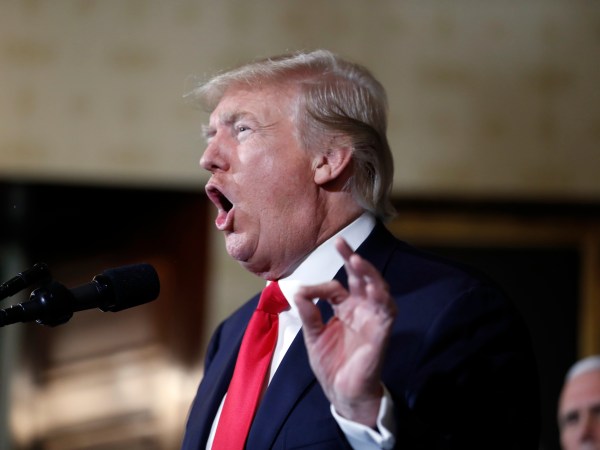 President Donald Trump speaks during an event about healthcare in the Blue Room of the White House, Monday, July 24, 2017, in Washington. (AP Photo/Alex Brandon)