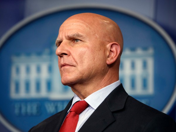 National security adviser H.R. McMaster listens during the daily press briefing at the White House, Monday, July 31, 2017, in Washington. (AP Photo/Evan Vucci)