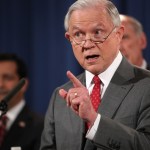 Attorney General Jeff Sessions, Director of National Intelligence Dan Coats, Deputy Attorney General Rod Rosenstein, and National Counterintelligence and Security Center Director William Evanina hold a briefing at the Justice Department in Washington, Friday, Aug. 4, 2017, on leaks of classified material threatening national security, one week after President Donald Trump complained that he was weak on preventing such disclosures. (AP Andrew Harnik)