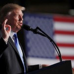 President Donald Trump speaks at Fort Myer in Arlington Va., Monday, Aug. 21, 2017, during a Presidential Address to the Nation about a strategy he believes will best position the U.S. to eventually declare victory in Afghanistan. (AP Photo/Carolyn Kaster)