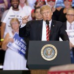 President Donald Trump speaks at a rally, Tuesday, Aug.22, 2017, in Phoenix. (AP Photo/Rick Scuteri)