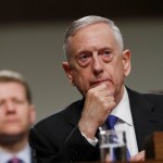 Defense Secretary Jim Mattis listens on Capitol Hill in Washington, Tuesday June 13, 2017, while testifying before the Senate Armed Services Committee hearing on the Pentagon's budget. (AP Photo/Jacquelyn Martin)