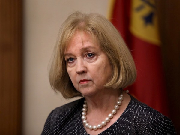 St. Louis Mayor Lyda Krewson holds a press conference at city hall on Tuesday, Sept. 19, 2017. Protests began on Friday after former police officer Jason Stockley was found innocent in the 2011 fatal shooting of Anthony Lamar Smith. Photo by David Carson, dcarson@post-dispatch.com