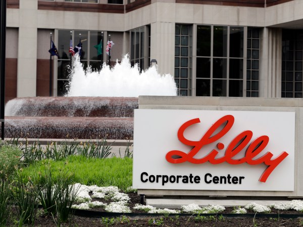 The Eli Lilly and Co corporate headquarters is pictured April 26, 2017, in Indianapolis. (AP Photo/Darron Cummings)
