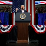 President Donald Trump speaks during a campaign rally for Senate candidate Luther Strange, Friday, Sept. 22, 2017, in Huntsville, Ala. (AP Photo/Evan Vucci)