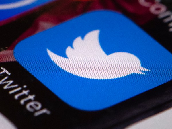 **HOLD FOR STORY S HALL** Show is a Twitter mobile phone icon in Philadelphia, Wednesday, April 26, 2017. (AP Photo/Matt Rourke)