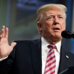 President Donald Trump speaks to the National Association of Manufactures at the Mandarin Oriental hotel, Friday, Sept. 29, 2017, in Washington. (AP Photo/Evan Vucci)