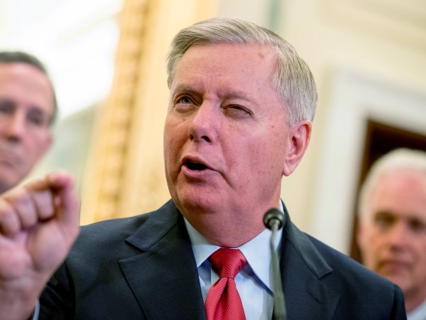 Sen. Lindsey Graham, R-S.C., speaks at a news conference on Capitol Hill in Washington, Wednesday, Sept. 13, 2017, to unveil legislation to reform health care. (AP Photo/Andrew Harnik)
