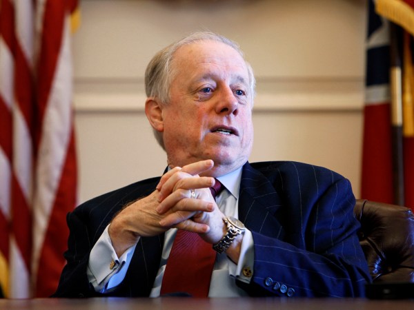 Gov. Phil Bredesen talks about his eight years in office during an interview on Monday, Dec. 13, 2010, in Nashville, Tenn. Bredesen says his administration's work with Republican Gov.-elect Bill Haslam stands in contrast with his own experience coming into office eight years ago. (AP Photo/Mark Humphrey)