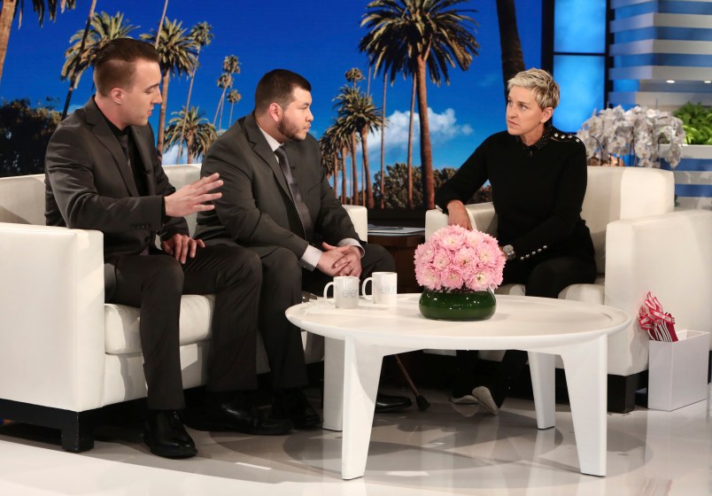 In this photo released by Warner Bros., a taping of "The Ellen DeGeneres Show" is seen at the Warner Bros. lot in Burbank, Calif. (Photo by Michael Rozman/Warner Bros.)