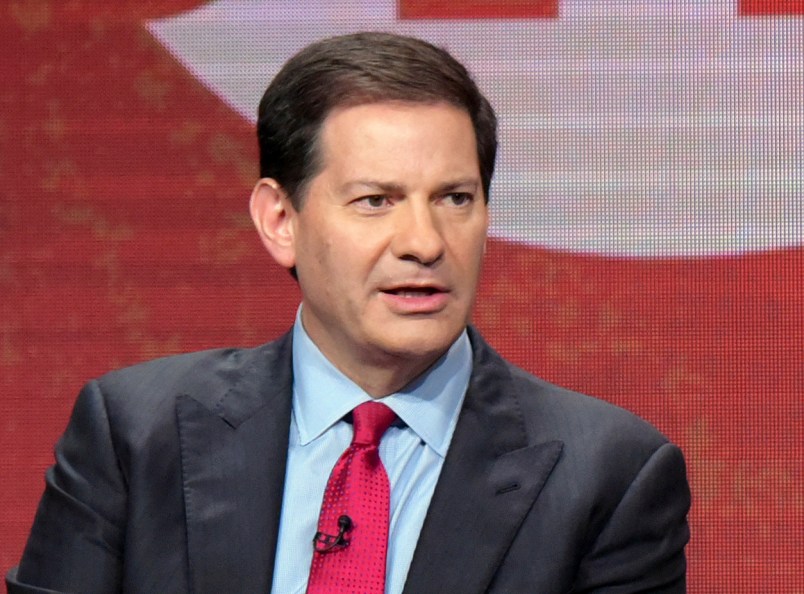 Producers Mark Halperin, left, and Mark McKinnon participate in "The Circus of Politics" panel during the Showtime Critics Association summer press tour on Thursday, Aug. 11, 2016, in Beverly Hills, Calif. (Photo by Richard Shotwell/Invision/AP)