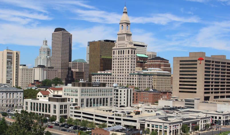 A view of the University of Connecticut's downtown Hartford campus shortly after it officially opened on Aug. 23, 2017.  The satellite campus will serve as home to 2,300 students and 300 UConn faculty members. (AP Photo/Pat Eaton-Robb)