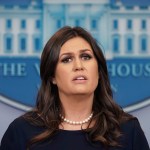 White House press secretary Sarah Huckabee Sanders speaks to the media during the daily briefing in the Brady Press Briefing Room of the White House, Wednesday, Oct. 18, 2017. (AP Photo/Pablo Martinez Monsivais)