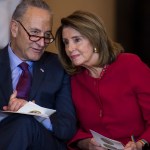 UNITED STATES - OCTOBER 25: Senate Minority Leader Charles Schumer, D-N.Y., and House Minority Leader Nancy Pelosi, D-Calif., attend a Congressional Gold Medal ceremony in in Emancipation Hall to honor Filipino veterans of World War II on October 25, 2017. (Photo By Tom Williams/CQ Roll Call)