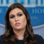 White House press secretary Sarah Huckabee Sanders speaks during a press briefing at the White House, Tuesday, Oct. 31, 2017, in Washington. (AP Photo/Alex Brandon)