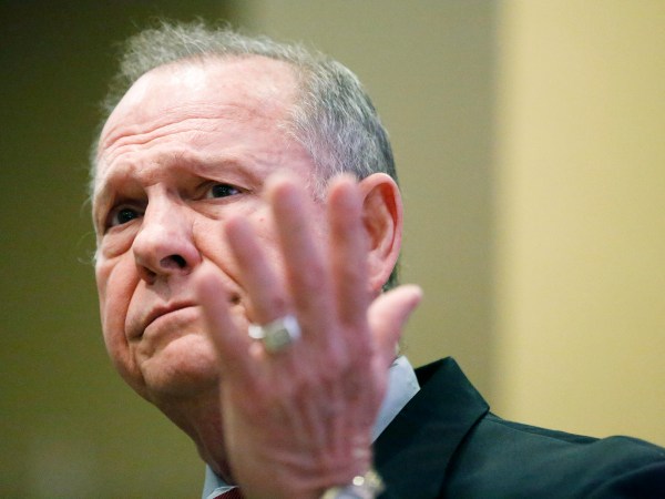 Former Alabama Chief Justice and U.S. Senate candidate Roy Moore speaks at the Vestavia Hills Public library, Saturday, Nov. 11, 2017, in Birmingham, Ala. According to a Washington Post story Nov. 9, an Alabama woman said Moore made inappropriate advances and had sexual contact with her when she was 14. (AP Photo/Brynn Anderson)