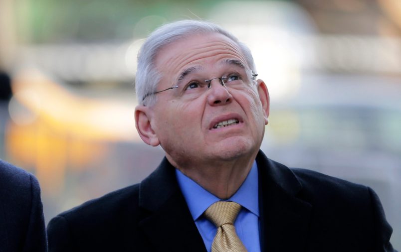 New Jersey Senator Bob Menendez arrives to the federal courthouse in Newark, N.J., Tuesday, Nov. 14, 2017. Jurors in Menendez's bribery trial remained deadlocked Tuesday after a judge told them to "take as much time as you need" to reach a verdict on 18 counts against the New Jersey Democrat and his wealthy friend. (AP Photo/Seth Wenig)