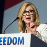 Rep. Marsha Blackburn, R-Tenn., addresses the Road to Majority Conference in Washington, Friday, June 10, 2016. (AP Photo/Cliff Owen)