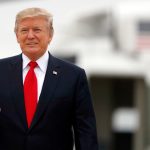 President Donald Trump gives thumbs up as he boards Air Force One as he departs Wednesday, Oct. 11, 2017, at Andrews Air Force Base, Md. Trump is going to Harrisburg, Pa. (AP Photo/Alex Brandon)