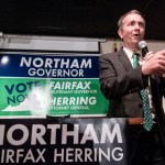 Lt. Gov. Ralph Northam, Democratic candidate for governor, fires up the crowd at a Democratic Party victory rally in downtown Harrisonburg, Va., Monday, Oct. 30, 2017, as part of his campaign.(AP Photo/Daily News-Record, Daniel Lin)