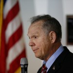 Former Alabama Chief Justice and U.S. Senate candidate Roy Moore speaks at  a campaign rally, Monday, Nov. 27, 2017, in Henagar, Ala. (AP Photo/Brynn Anderson)