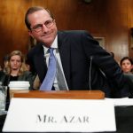 Alex Azar, President Donald Trump's nominee to become Secretary of Health and Human Services, arrives to testify at a Senate Health, Education, Labor and Pensions Committee confirmation hearing on Capitol Hill in Washington, Wednesday, Nov. 29, 2017. (AP Photo/Carolyn Kaster)