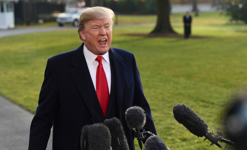 President Donald Trump speaks to reporters before boarding Marine One on the South Lawn of the White House in Washington, Monday, Dec. 4, 2017, before heading to Utah. Trump is announcing plans to scale back two sprawling national monuments in Utah, responding to what he has condemned as a "massive federal land grab" by the government. (AP Photo/Susan Walsh)