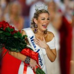 Miss New York Mallory Hytes Hagan reacts as she is crowned Miss America 2013 on Saturday, Jan. 12, 2013, in Las Vegas. (AP Photo/Isaac Brekken)