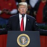 President Donald Trump speaks during a rally in Pensacola, Fla., Friday, December 8, 2017. (AP Photo/Jonathan Bachman)