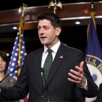 Speaker of the House Paul Ryan, R-Wis., flanked by Rep. Cathy McMorris Rodgers, R-Wash., left, and House Majority Whip Steve Scalise, R-La., updates reporters on the GOP tax bill following their weekly policy meeting, on Capitol Hill in Washington, Tuesday, Dec. 12, 2017.  (AP Photo/J. Scott Applewhite)