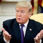 President Donald Trump speaks before a meeting with congressional leaders including Vice President Mike Pence, House Speaker Paul Ryan of Wis., House Minority Leader Nancy Pelosi of Calif., Senate Majority Leader Mitch McConnell of Ky., Senate Minority Leader Chuck Schumer of N.Y., Defense Secretary Jim Mattis, in the Oval Office of the White House, Thursday, Dec. 7, 2017, in Washington. (AP Photo/Alex Brandon)