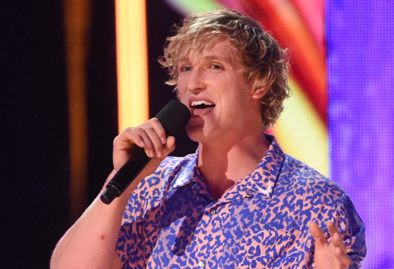 Logan Paul introduces a performance by Kyle & Lil Yachty and Rita Ora at the Teen Choice Awards at the Galen Center on Sunday, Aug. 13, 2017, in Los Angeles. (Photo by Phil McCarten/Invision/AP)