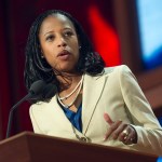 UNITED STATES - AUGUST 28: Saratoga Springs Mayor Mia Love speaks at the 2012 Republican National Convention at the Tampa Bay Times Forum. (Photo By Chris Maddaloni/CQ Roll Call)