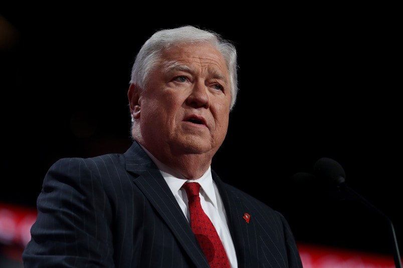 CLEVELAND, OH - JULY 18:  on the first day of the Republican National Convention on July 18, 2016 at the Quicken Loans Arena in Cleveland, Ohio. An estimated 50,000 people are expected in Cleveland, including hundreds of protesters and members of the media. The four-day Republican National Convention kicks off on July 18. (Photo by Joe Raedle/Getty Images)