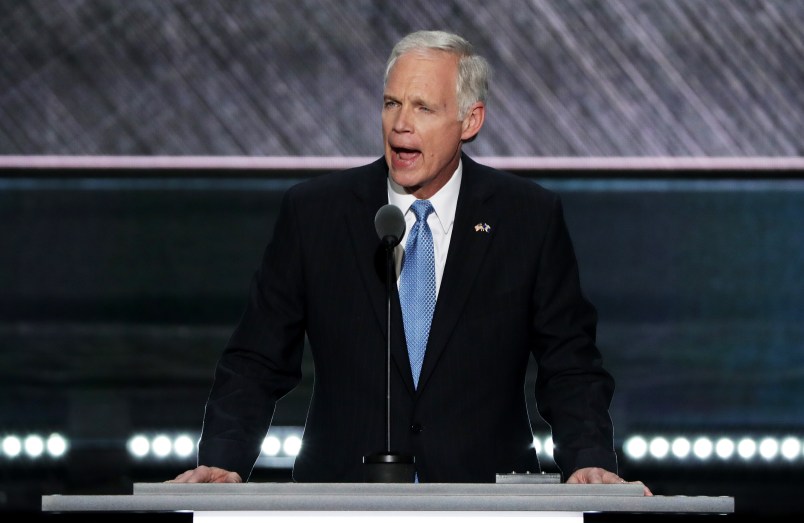 CLEVELAND, OH - JULY 19:  on the second day of the Republican National Convention on July 19, 2016 at the Quicken Loans Arena in Cleveland, Ohio. Republican presidential candidate Donald Trump received the number of votes needed to secure the party's nomination. An estimated 50,000 people are expected in Cleveland, including hundreds of protesters and members of the media. The four-day Republican National Convention kicked off on July 18.  (Photo by Alex Wong/Getty Images)