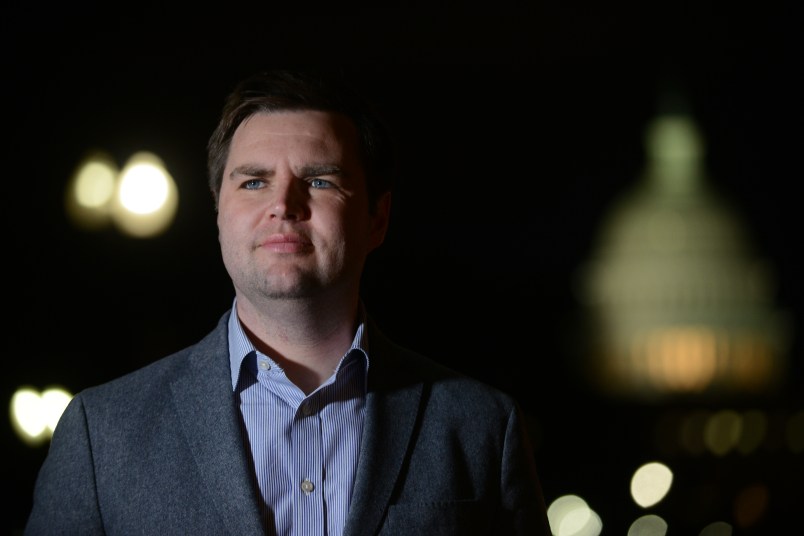 WASHINGTON, DC - JANUARY 27: J.D. Vance, author of the book "Hillbilly Elegy," poses for a portrait photograph near the US Capitol building in Washington, D.C., January 27, 2017. Vance has become the nation's go-to angry, white, rural translator. The book has sold almost half a million copies since late June. Vance, a product of rural Ohio, a former Marine and Yale School grad, has the nation's top-selling book. He's become a CNN commentator, in-demand speaker, and plans to move back to Ohio from SF where he's worked as a principal in an investment firm. (Photo by Astrid Riecken For The Washington Post)