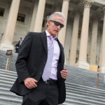 UNITED STATES - OCTOBER 26: Rep. Trey Gowdy, R-S.C., left, leaves the Capitol after the House passed a fiscal 2018 budget resolution on October 26, 2017. (Photo By Tom Williams/CQ Roll Call)
