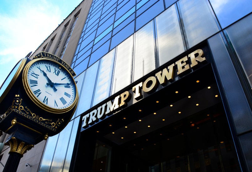 NEW YORK, NY - SEPTEMBER 22, 2017:  The public entrance to Trump Tower is on Fifth Avenue in New York, New York. (Photo by Robert Alexander/Getty Images)