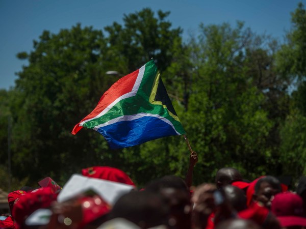 TSHWANE, SOUTH AFRICA – NOVEMBER 02, 2017: (SOUTH AFRICA OUT): EFF marched to the Isreali embassy in Pretoria today in solidarity with the Palestinians on November 02, 2017 in Pretoria, South Africa. (Photo by Alet Pretorius/Gallo Images/Getty Images)