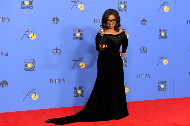 poses in the press room during The 75th Annual Golden Globe Awards at The Beverly Hilton Hotel on January 7, 2018 in Beverly Hills, California.