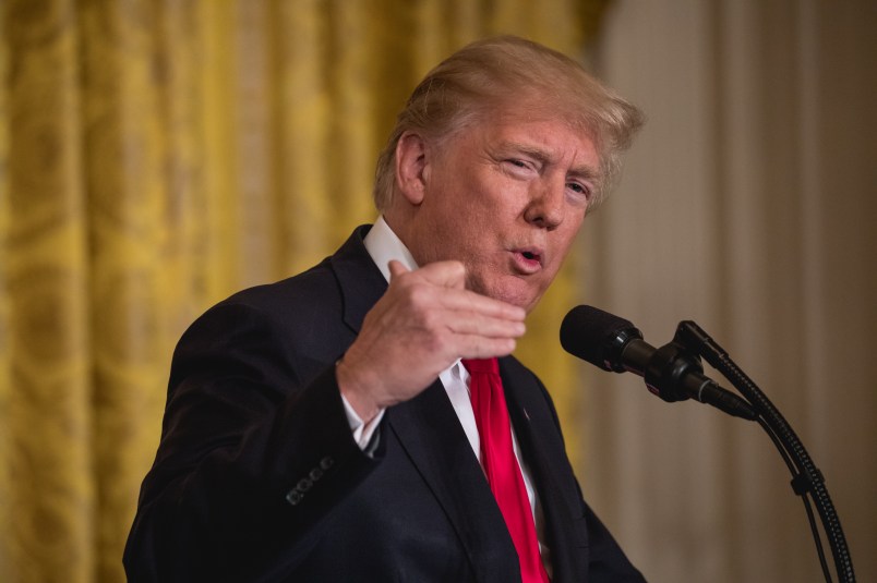 U.S. President Donald Trump and Prime Minister Erna Solberg of Norway, held a joint press conference in the East Room of the White House, on Wednesday, January 10, 2018. (Photo by Cheriss May) (Photo by Cheriss May/NurPhoto)
