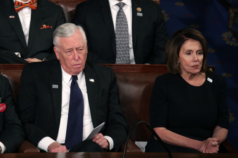 during the State of the Union address in the chamber of the U.S. House of Representatives January 30, 2018 in Washington, DC. This is the first State of the Union address given by U.S. President Donald Trump and his second joint-session address to Congress.