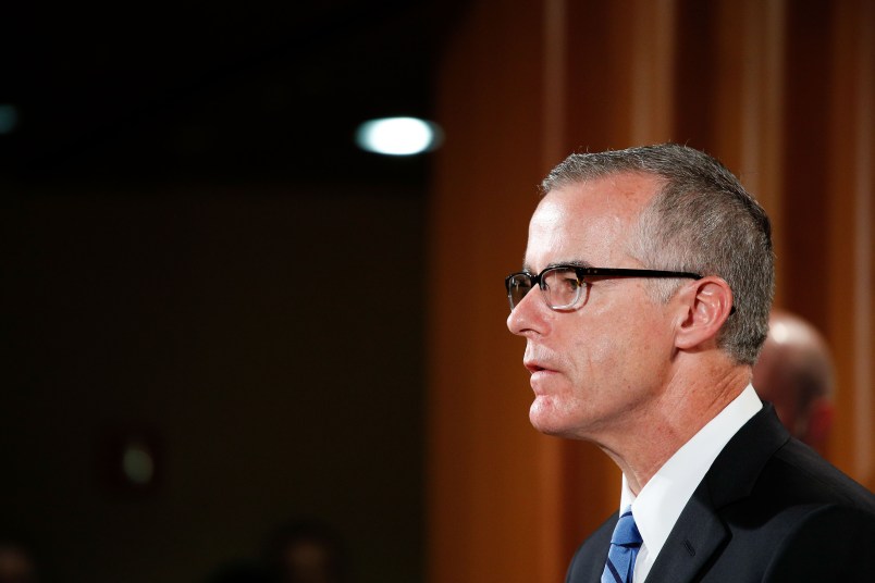 WASHINGTON, July 20, 2017 -- Andrew McCabe, U.S. acting director of the Federal Bureau of Investigation, attends a press conference at the U.S. Justice Department in Washington D.C., the United States, on July 20, 2017. The world's largest "dark market" on the Internet, AlphaBay, has been shut down, the U.S. Justice Department (DOJ) said Thursday. (Xinhua/Ting Shen)