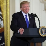 U.S. President Donald Trump hosts a working session with mayors in the East Room of the White House January 24, 2018 in Washington, DC. According to U.S. Conference of Mayors President Mitch Landrieu, representatives from the conference were scheduled to meet with Trump but cancelled due to the administration's 'decision to threaten mayors and demonize immigrants.' The conference, a non-partisan organization of cities with a population of 30,000 or larger, is holding its annual meeting this week in Washington.