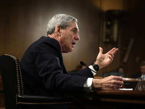 WASHINGTON, DC - JUNE 19:   Federal Bureau of Investigation (FBI) Director Robert Mueller testifies during a hearing before the Senate Judiciary Committee June 19, 2013 on Capitol Hill in Washington, DC. Mueller confirmed that the FBI uses drones for domestic surveillance during the hearing on FBI oversight.  (Photo by Alex Wong/Getty Images)