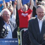 NEW YORK, NY - APRIL 17:  Jane Sanders (L), Democratic presidential candidate U.S Senator, Bernie Sanders (C), Levi Sanders (2nd R) attend, "A Future To Believe In" GOTV rally concert at Prospect Park on April 17, 2016 in New York City.  (Photo by Mireya Acierto/FilmMagic)