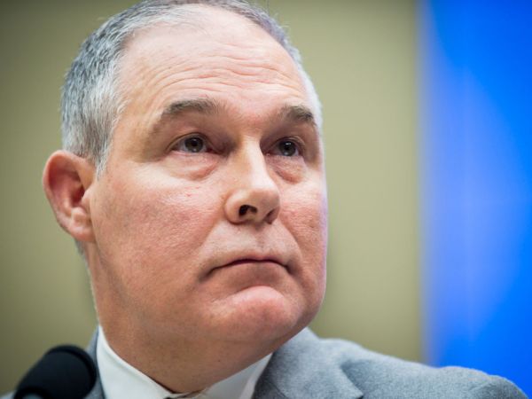 WASHINGTON, DC - December 7:  Environmental Protection Agency Administrator Scott Pruitt testifies before the House Energy and Commerce Committee about the mission of the U.S. Environmental Protection Agency on December 7, 2017 in Washington, DC.  (Photo by Pete Marovich/Getty Images)