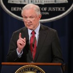 U.S. Attorney General Jeff Sessions holds a news conference at the Department of Justice December 15, 2017 in Washington, DC. Sessions called the question-and-answer session with reporters to highlight his department's fight to reduce violent crime.